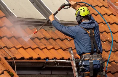 Démoussage et hydrofuge de toiture à Pezuls